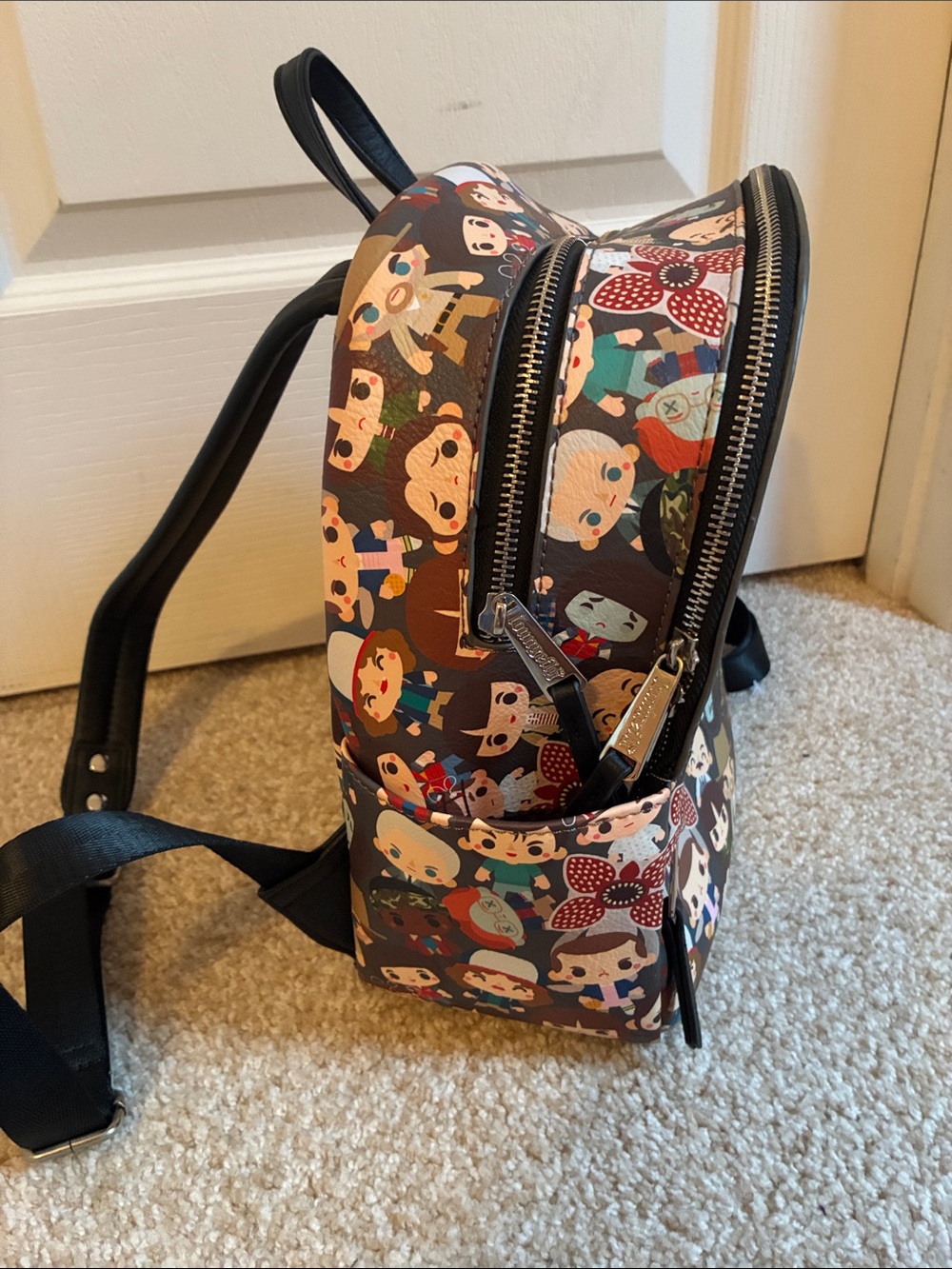 Loungefly Stranger Things Chibi Print Mini Backpack - Picture 3 of 9